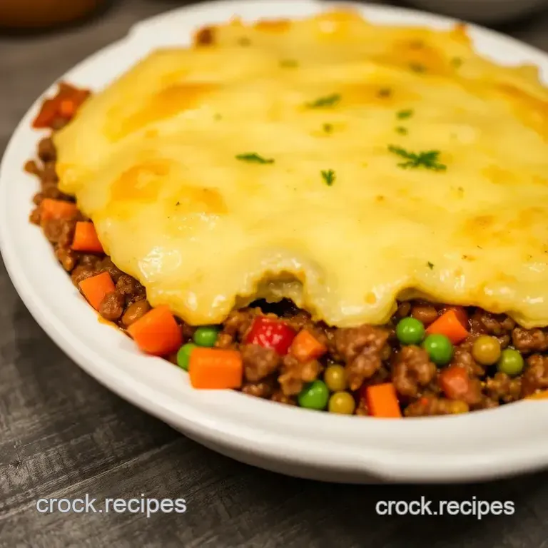 Savory Shepherd' s Pie with Ground Lamb presentation