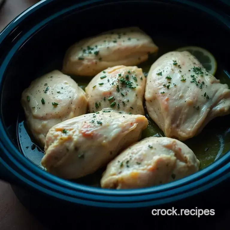 Savory Slow-Cooked Lemon Herb Chicken presentation