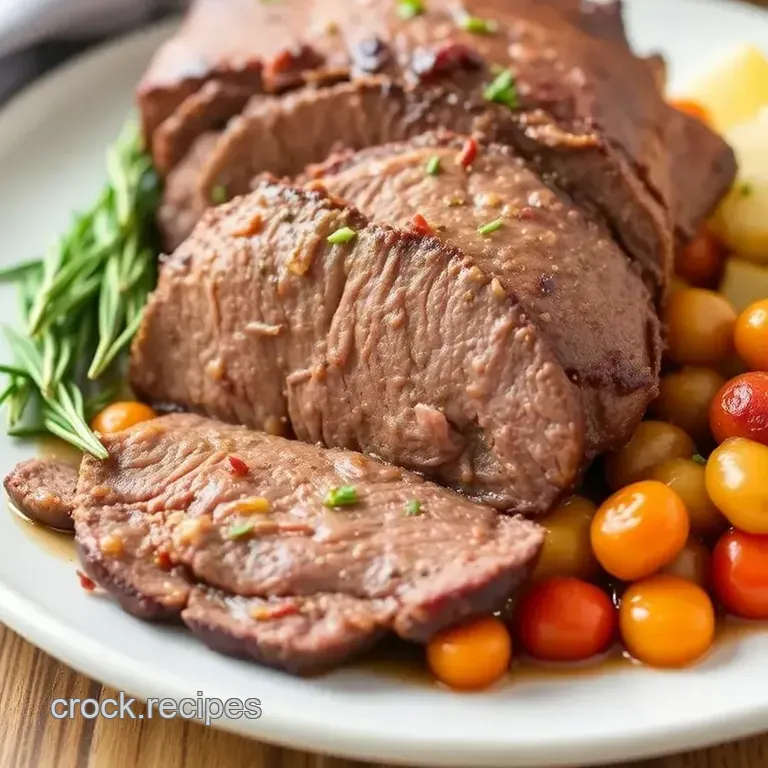 Slow Cooker Sirloin Tip Roast presentation