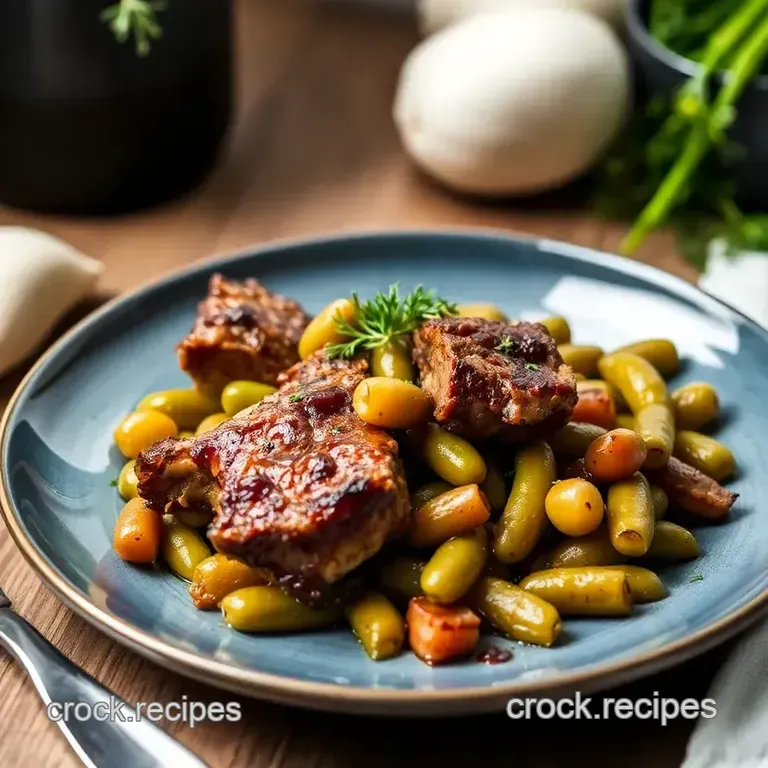 Seared Lamb with Butter Beans Delight presentation