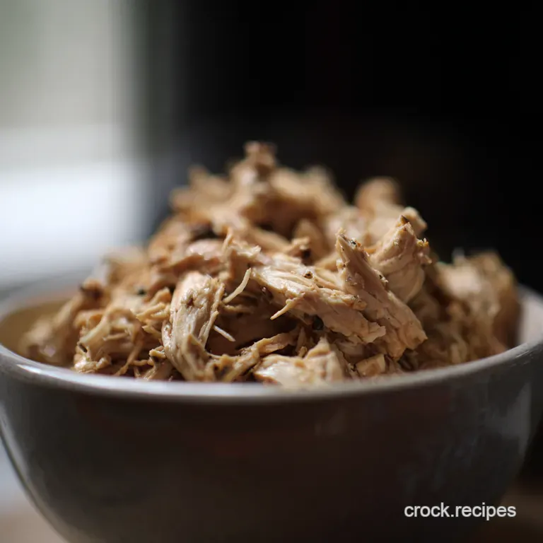 Seriously Simple Slow Cooker Pulled Chicken presentation