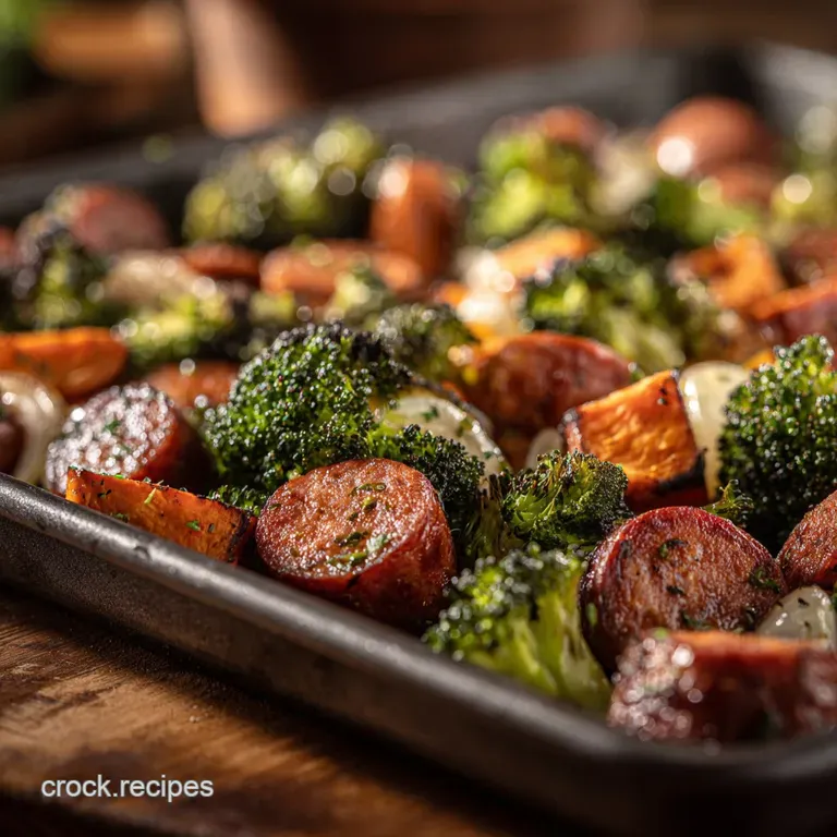 Sheet Pan Sweet Potato Sausage Broccoli Roasted Sw: the Midweek Masterpiece presentation