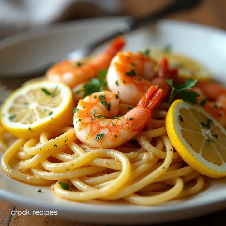 20Minute Mediterranean Magic Creamy LemonGarlic Shrimp Linguine