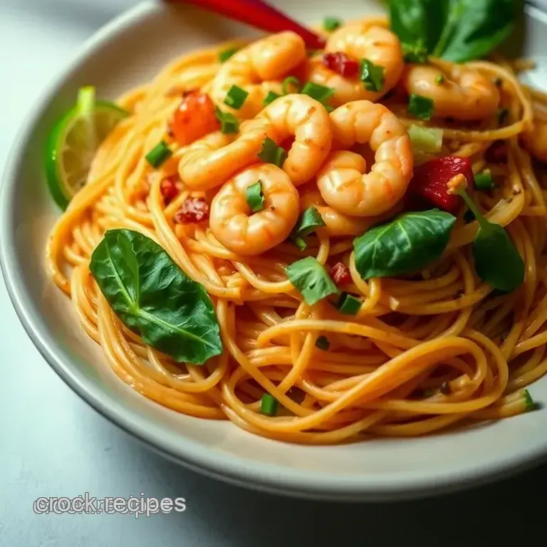 Shrimp Pad Thai: A Taste of Thailand at Home presentation