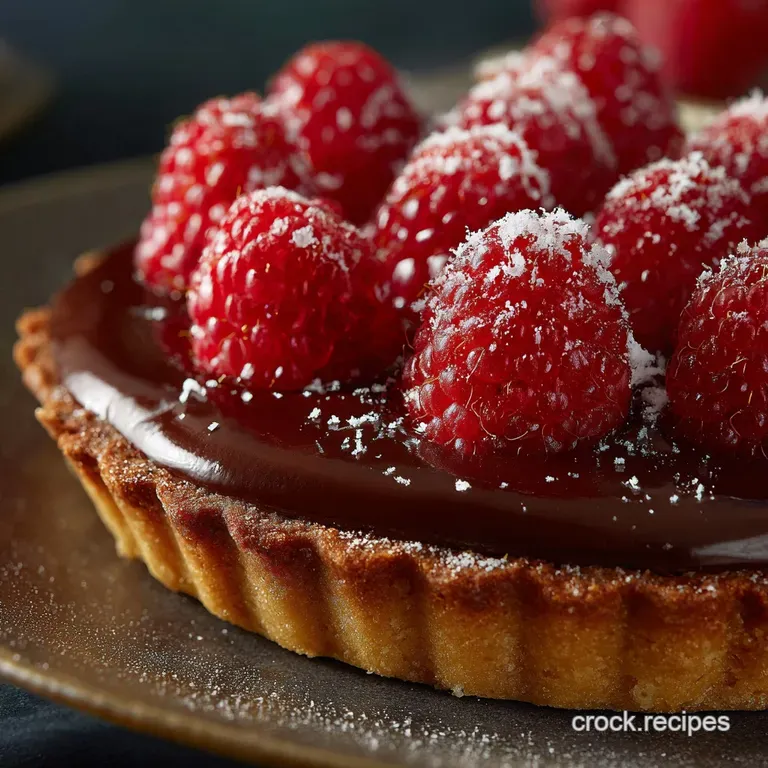 Silky Chocolate and Raspberry Tart: the Ultimate P&acirc;tisserie Recipe presentation