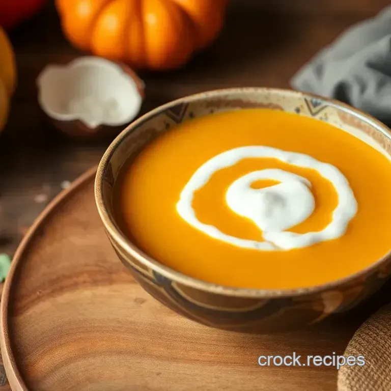 Sautéed Pumpkin Soup with Creamy Coconut