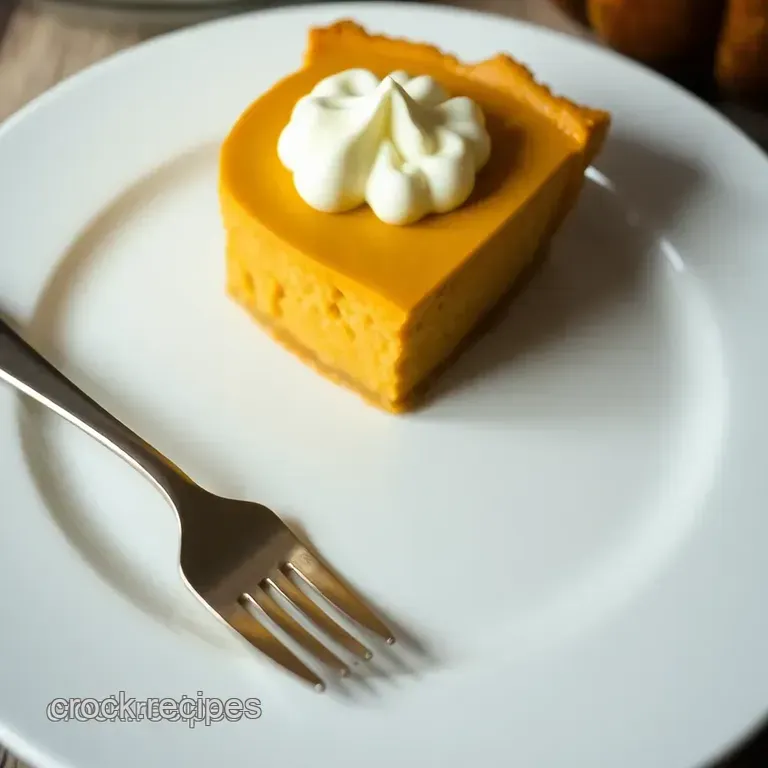 Silky Smooth Crustless Pumpkin Pie presentation