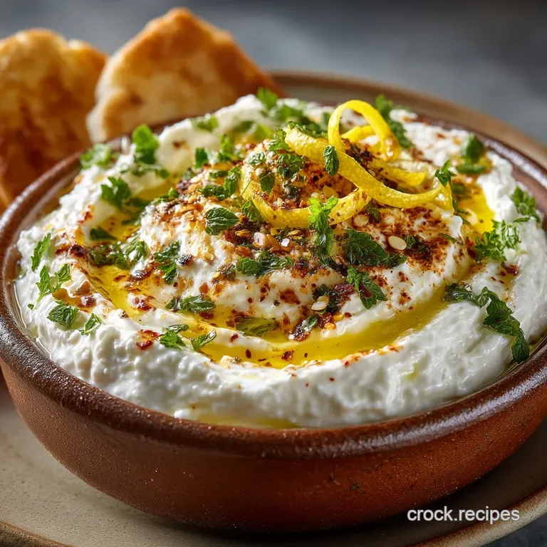 The Crème de la Crème Silky Whipped Ricotta Dip with Lemon and Olive Oil