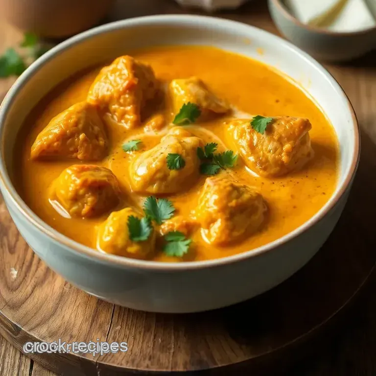 Simmered Chicken Curry with Coconut Milk presentation