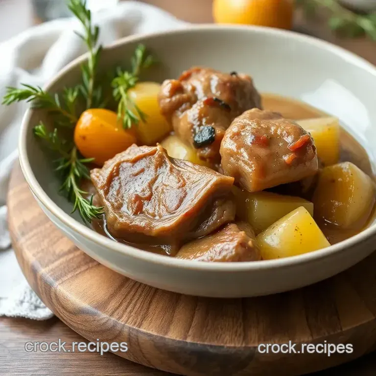 Simmered Duck with Cabbage & Potatoes presentation