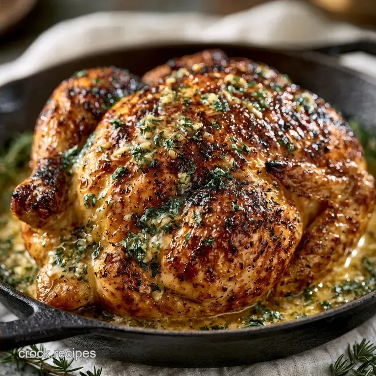 Simple Roast Chicken Butter with Garlic and Herbs