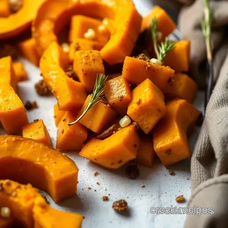 Simply Perfect Roasted Butternut Squash presentation
