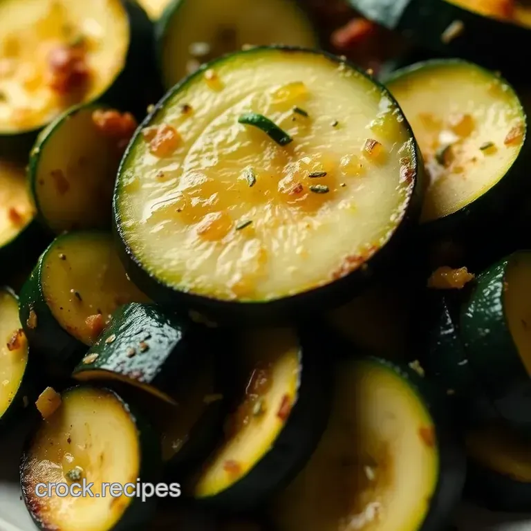 Simply Saut&eacute;ed Zucchini presentation