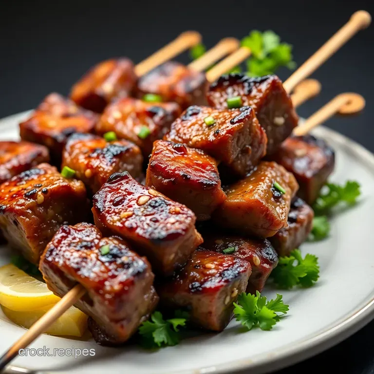 Sizzling Asian Garlic Steak Skewers ThreeStep Flavor Explosion