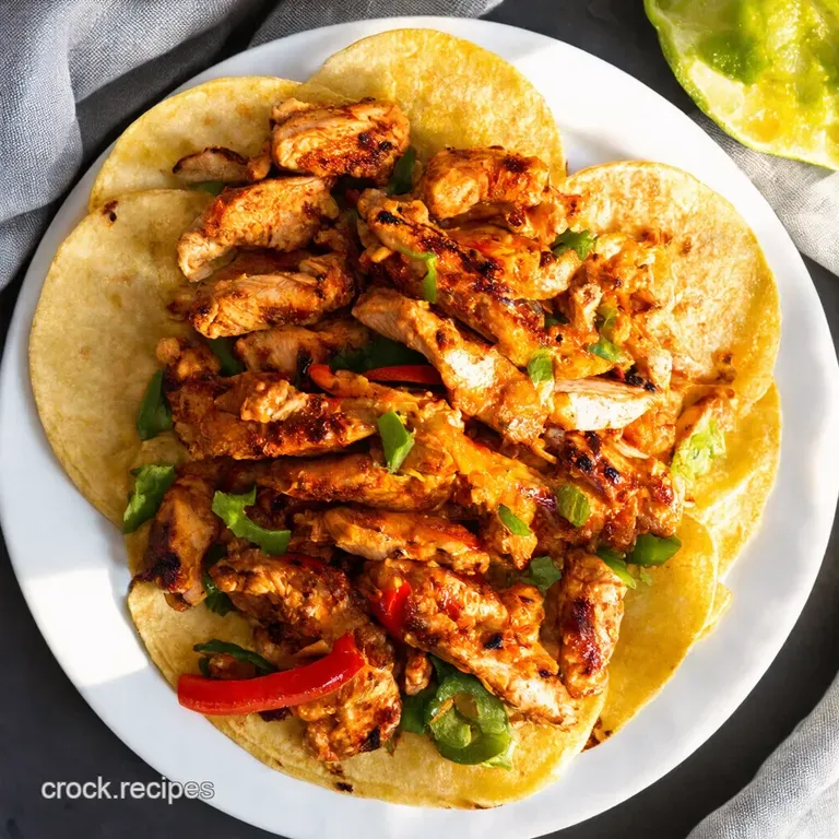 Sizzling Grilled Chicken Fajitas Fiesta on a Plate