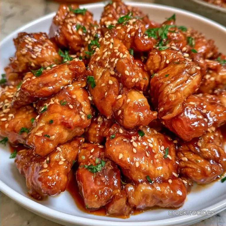 Slow Cooker Skinny Honey Sesame Chicken: Tender and Glazed