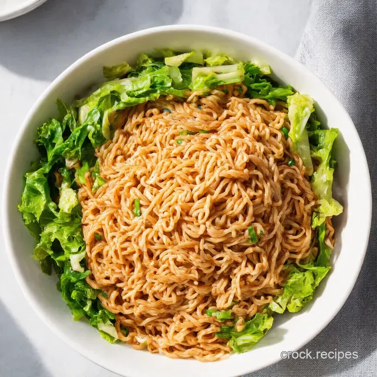 Slawsome Asian Ramen Noodle Salad with Zingy Peanut Dressing