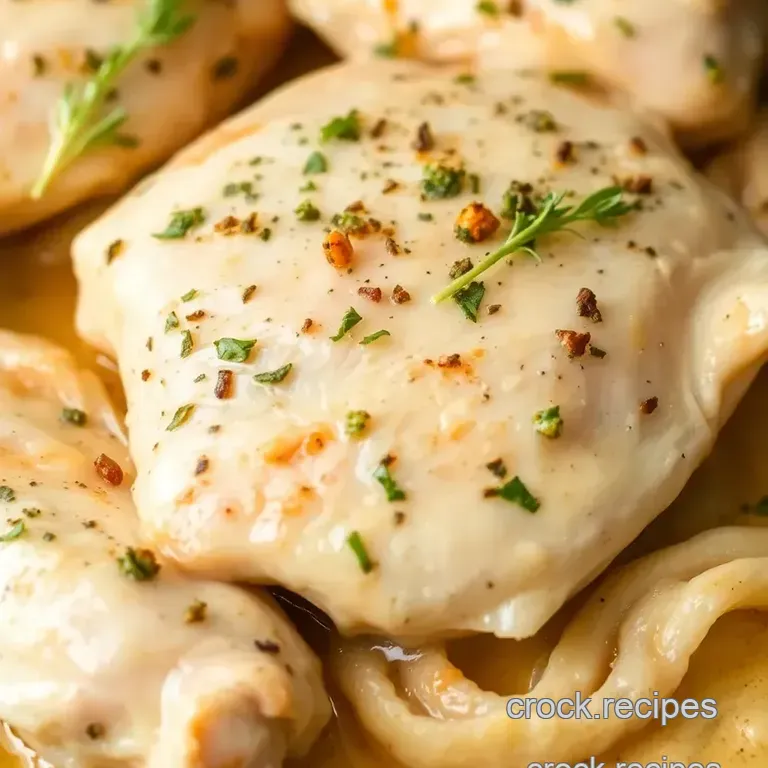 Slow-Cooked Garlic Herb Chicken Breast presentation