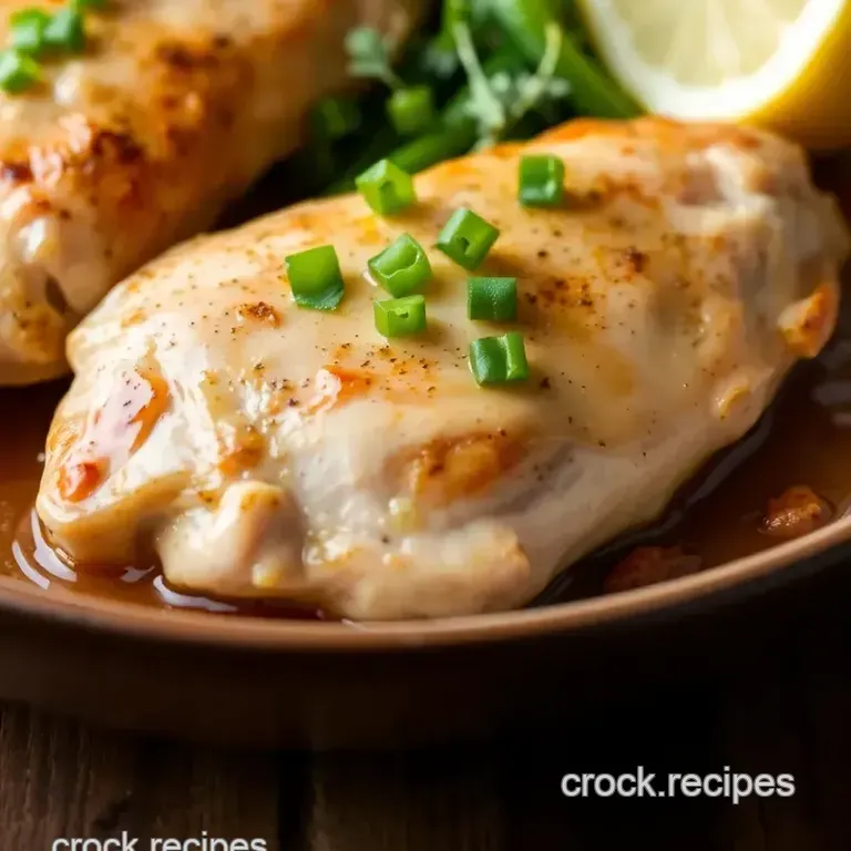 Slow-Cooked Frozen Chicken in the Crock Pot presentation