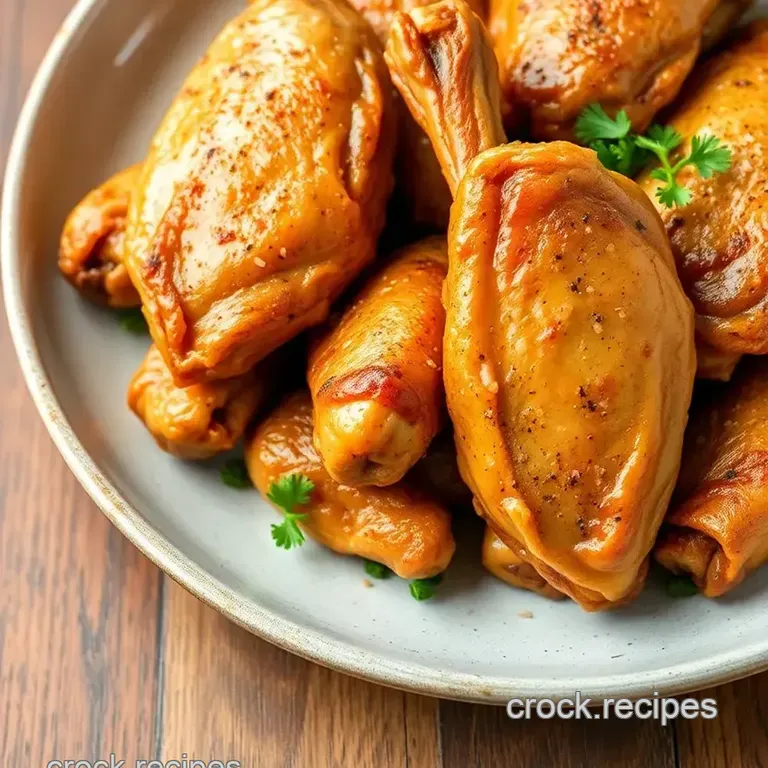 Tender & Flavorful Slow Cooked Turkey Wings presentation