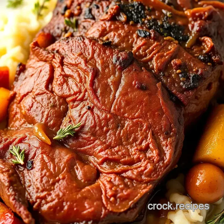 Slow-Cooked Beef Sirloin Tip Roast presentation