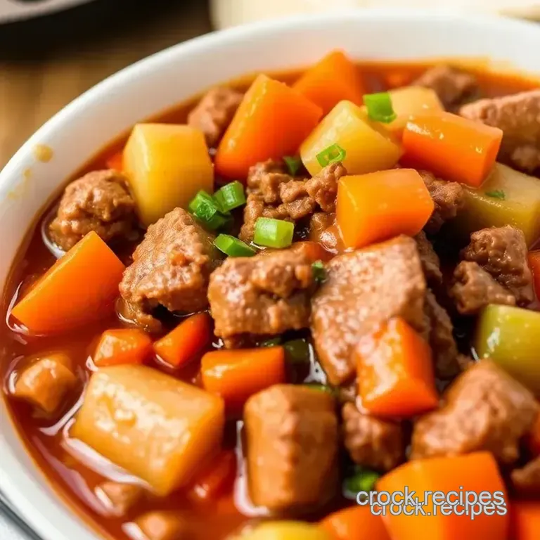 Savory Slow-Cooked Chop Meat Stew presentation