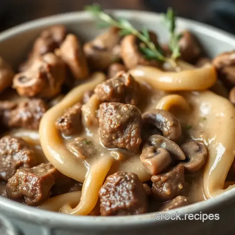 Slow Cooker Beef Stroganoff
