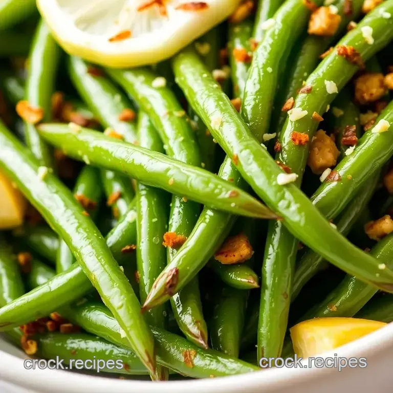 Slow-Cooked Garlic Herb Green Beans presentation