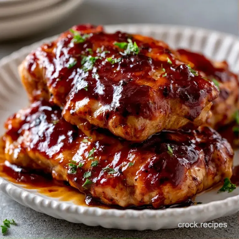 Plump, saucy chicken thighs on a white platter served with steamed corn and a sprinkle of fresh green scallions.