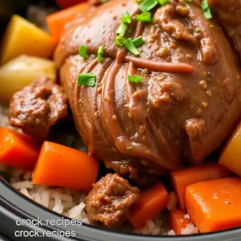 Slow Cooker Beef Knot: Tender &amp Flavorful Comfort Food presentation
