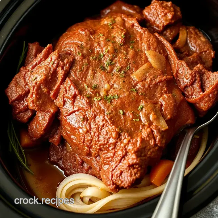 Slow Cooker Kroger Roast presentation