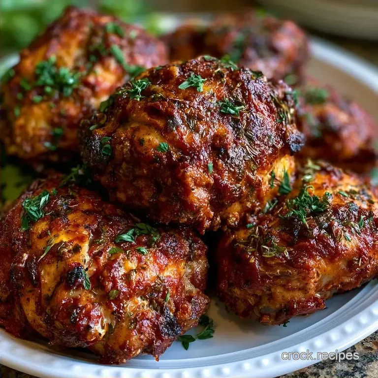 Slow Cooker Bone In Thighs: Fall-Apart Tender