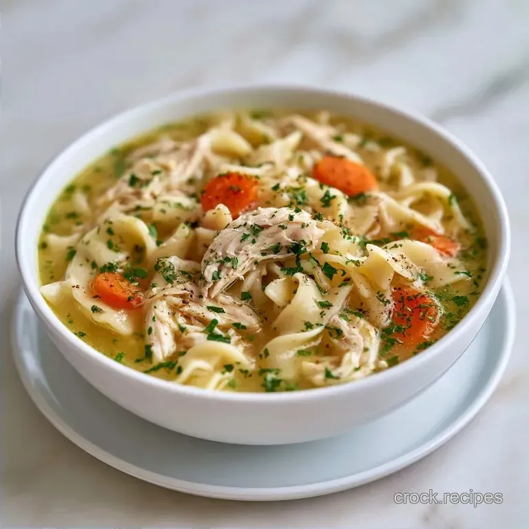 Healthy Crock Pot Chicken and Noodles
