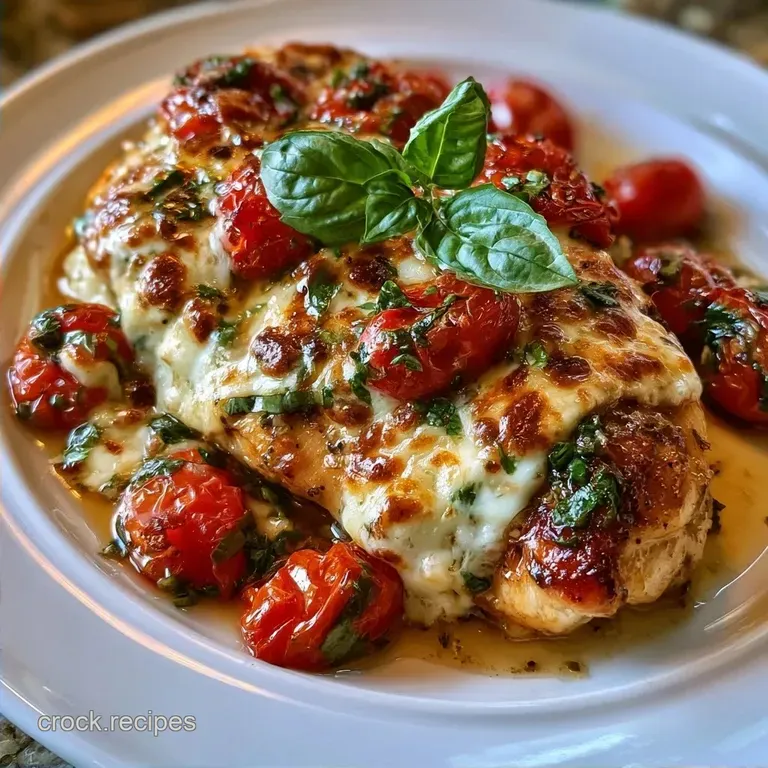 Summer Crockpot Chicken Caprese