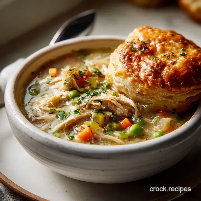 Slow Cooker Chicken Pot Pie Soup: Silky and Creamy