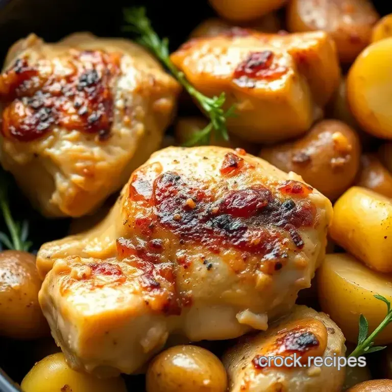 Crock Pot Herb-Roasted Chicken and Potatoes