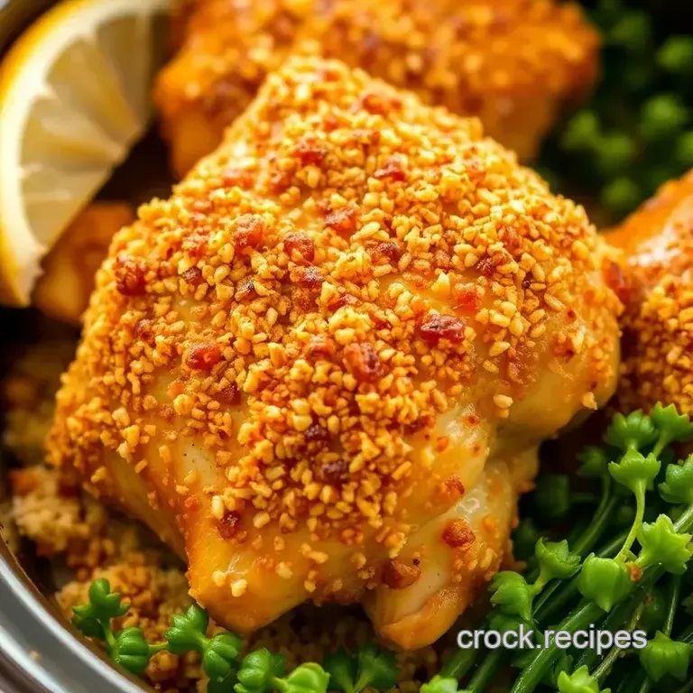 Crispy Chicken in a Crock Pot presentation