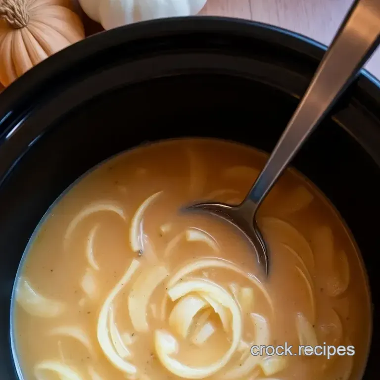 Slow Cooker French Onion Soup presentation