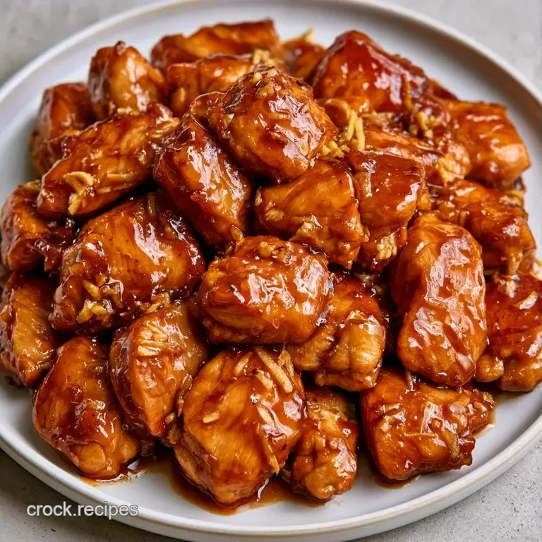 Glazed chicken breast slices on a bed of steamed jasmine rice, garnished with bright green scallions and sesame.