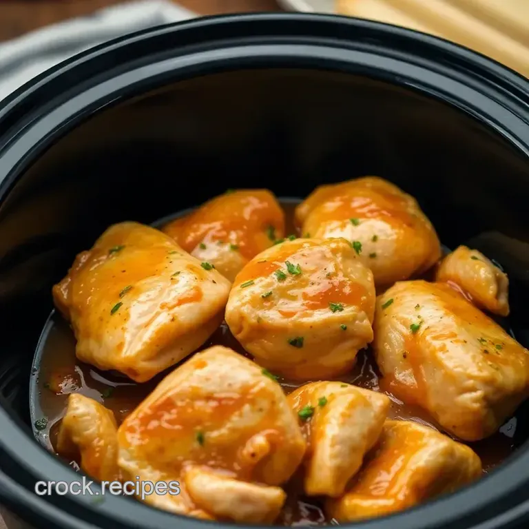 Slow Cooker Honey Garlic Chicken Thighs presentation