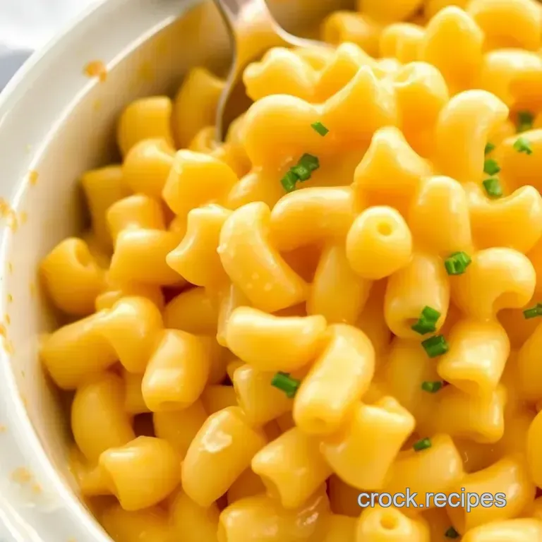 Creamy Crock Pot Mac and Cheese with Cream Cheese presentation