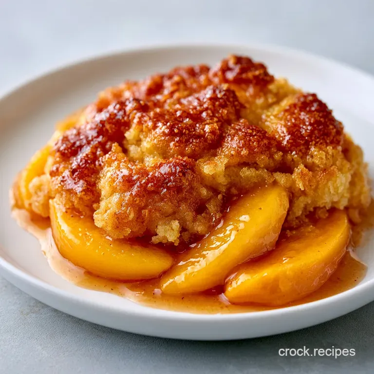 Peach Cobbler: Slow Cooker Classic