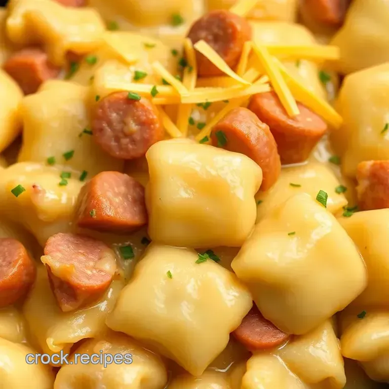 Crock Pot Pierogi Casserole with Kielbasa
