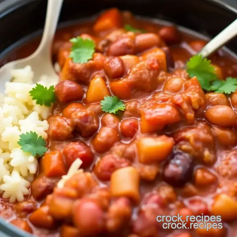 Slow Cooker Red Chili - Easy & Delicious presentation