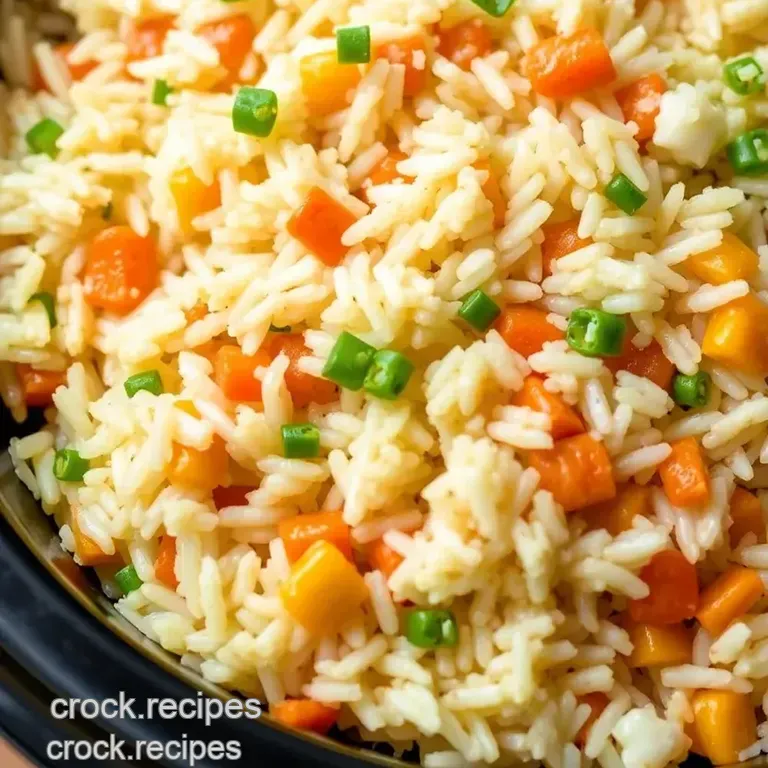 Crock Pot Rice Pilaf presentation