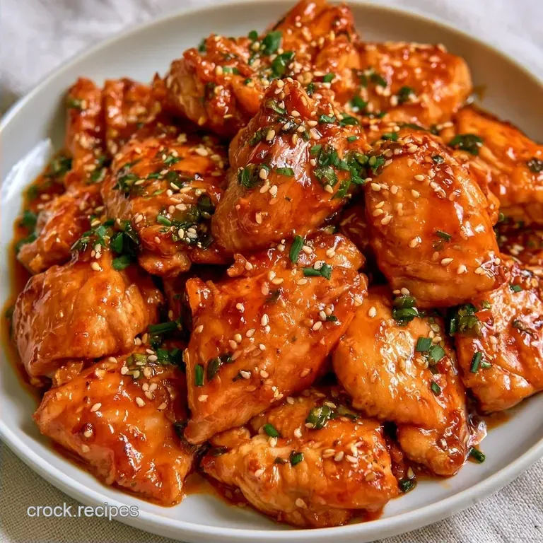 Tender Slow Cooker Sesame Orange Chicken