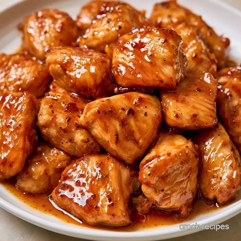 Succulent chicken pieces glazed in dark soy sauce over a bed of steamed rice, topped with thin ginger slivers.