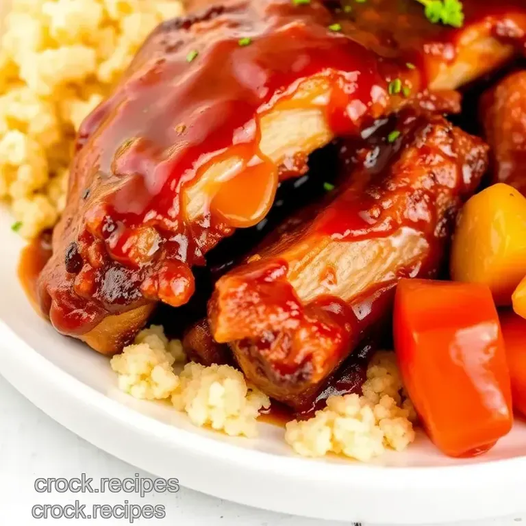 Slow Cooker Spare Ribs - Juicy & Easy Recipe presentation