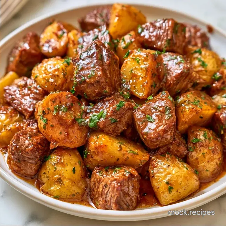 Tender Slow Cooker Steak and Potatoes