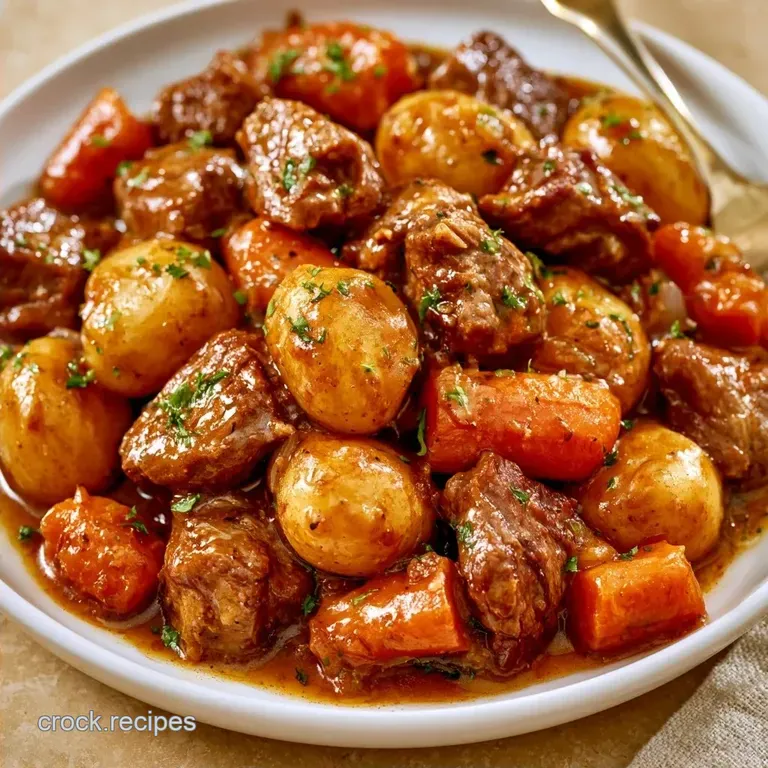 Slow Cooker Steak Baby Potatoes with Carrots